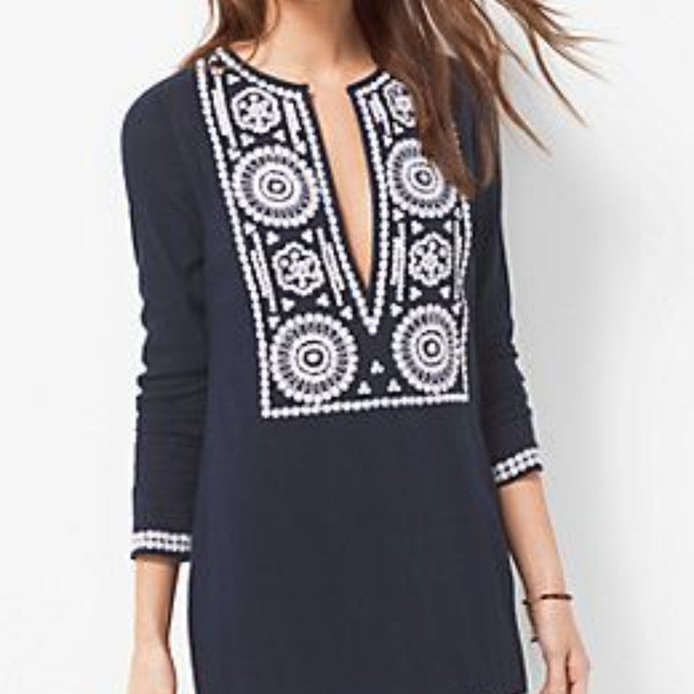 Michael Kors Swim Coverup With White Sequins